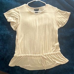 Size S wrangler “retro” beige top with drawstring waist